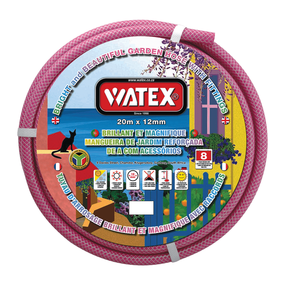 HOSEPIPE WATEX BLUE(1/2) 12MMX20M W/FIT