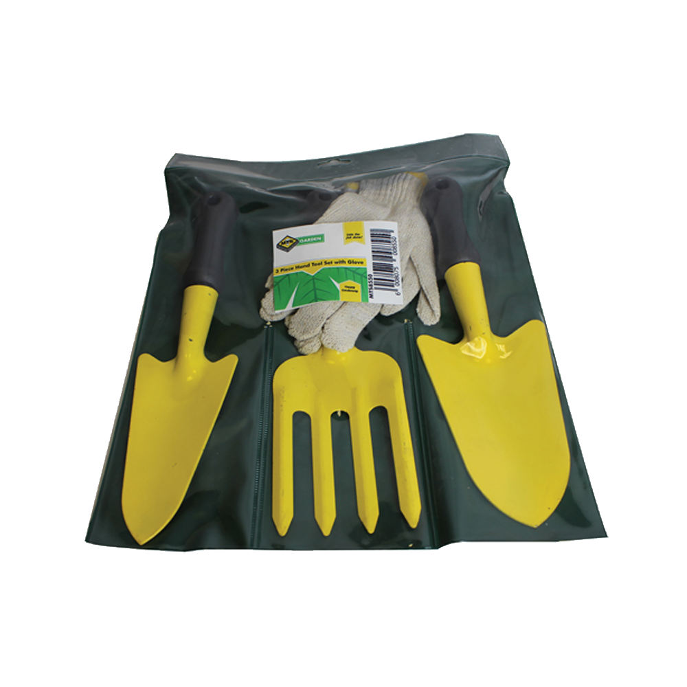 MTS GARDEN HAND TOOL SET P/3+GLOVE