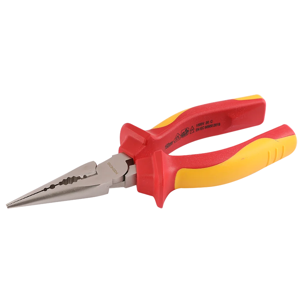 PLIER KENDO VDE LONG NOSE 160MM 1000VOLT