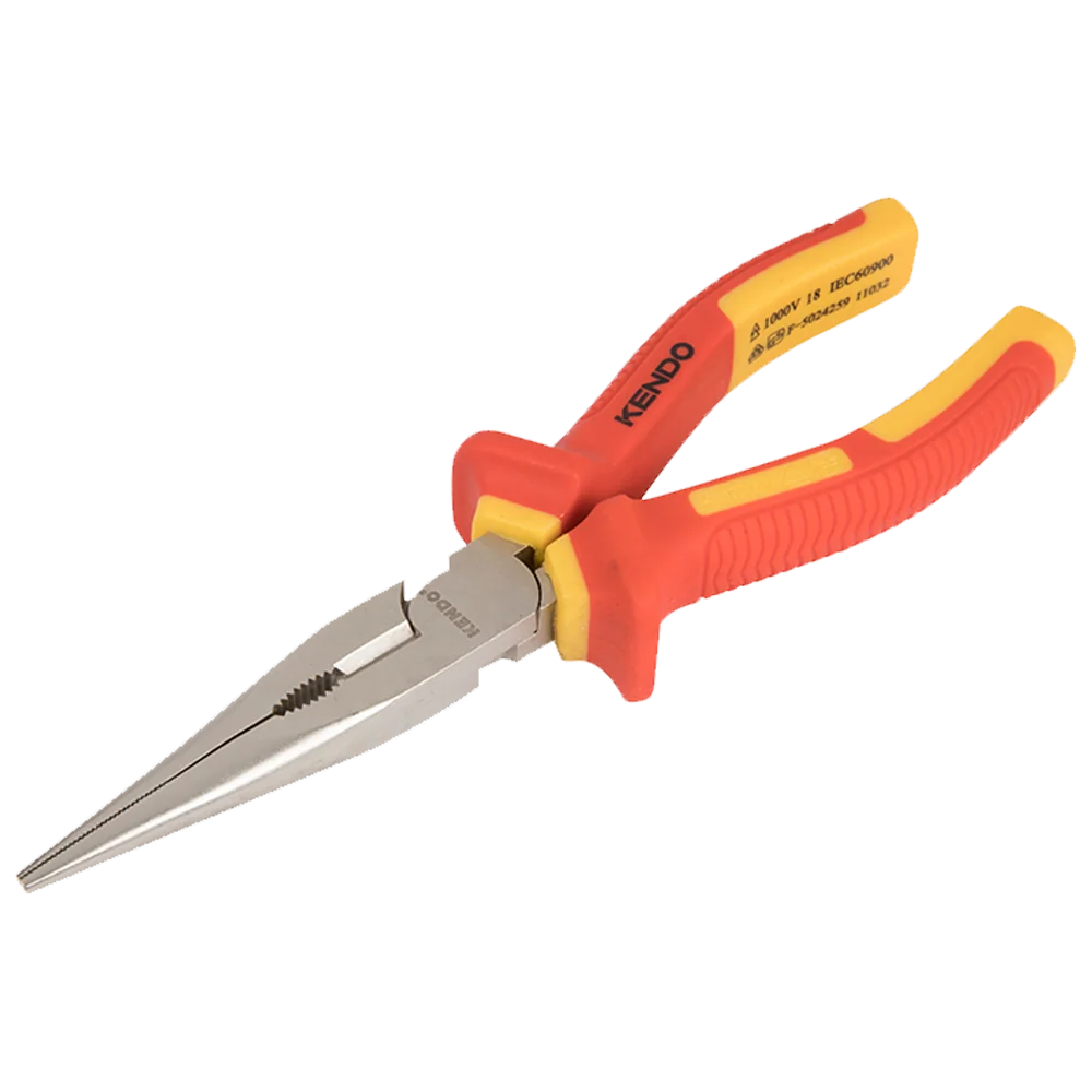 PLIER KENDO VDE LONG NOSE 200MM 1000VOLT