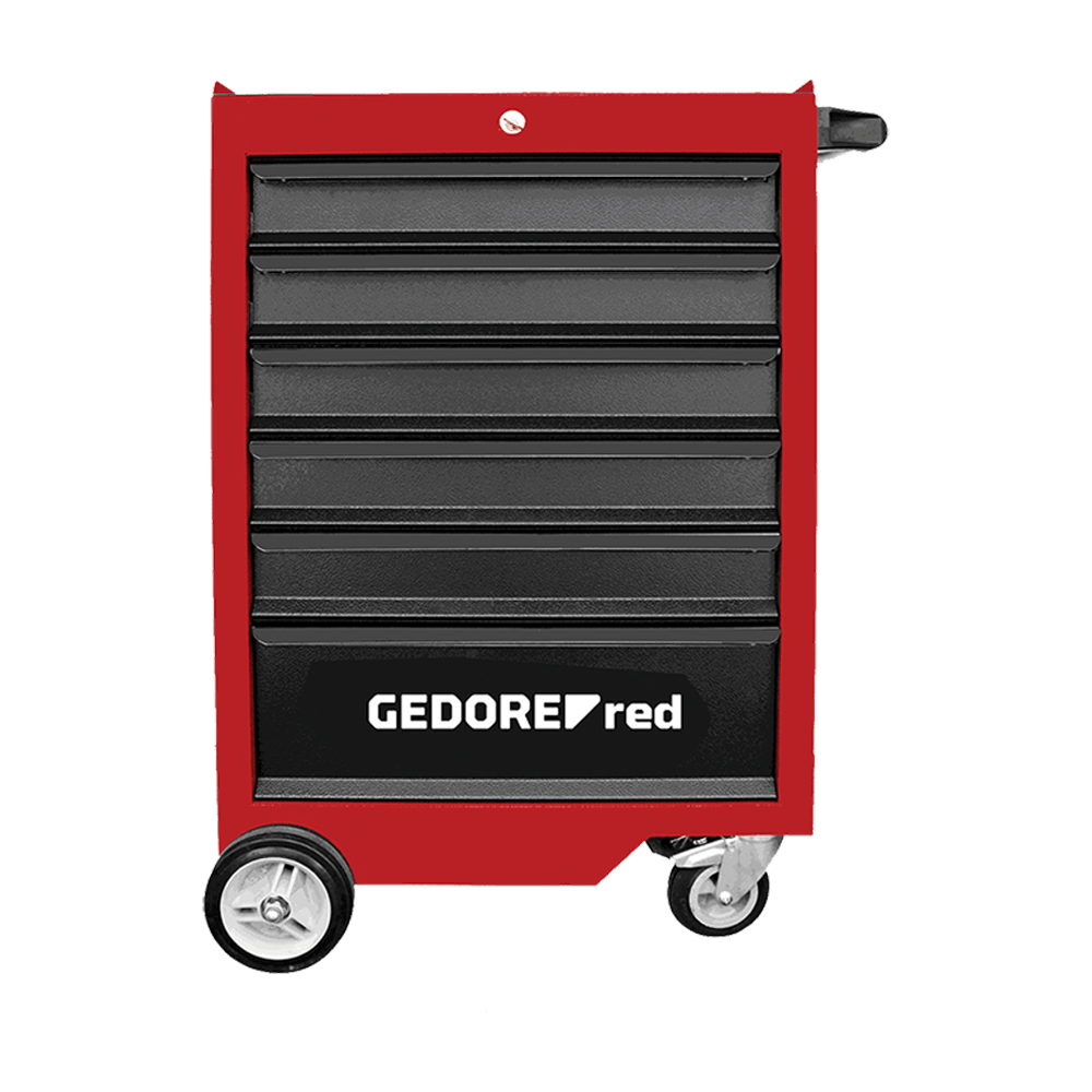 TOOL TROLLEY GED RED 6 DRAWER 218 PCE