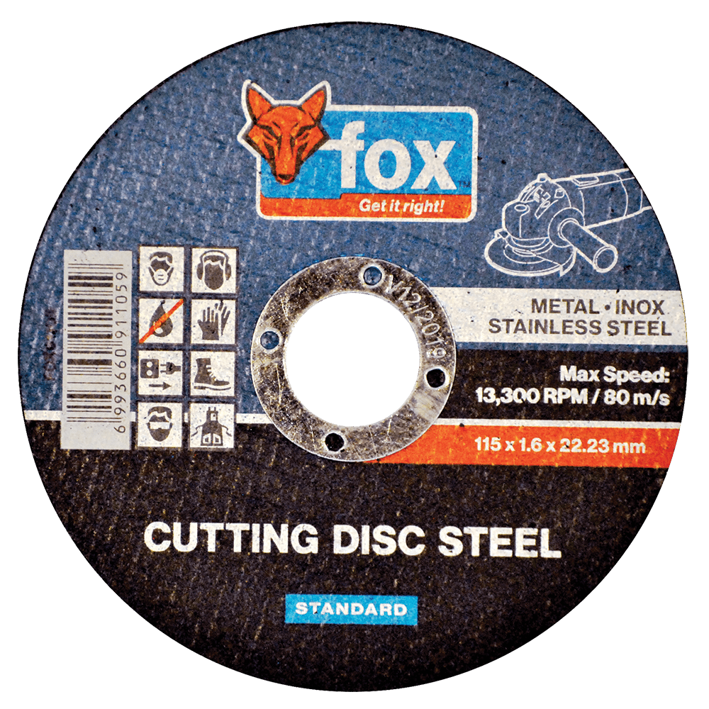 FOX91105 – DISC FOX CUT STEEL STD 115X1.6MM