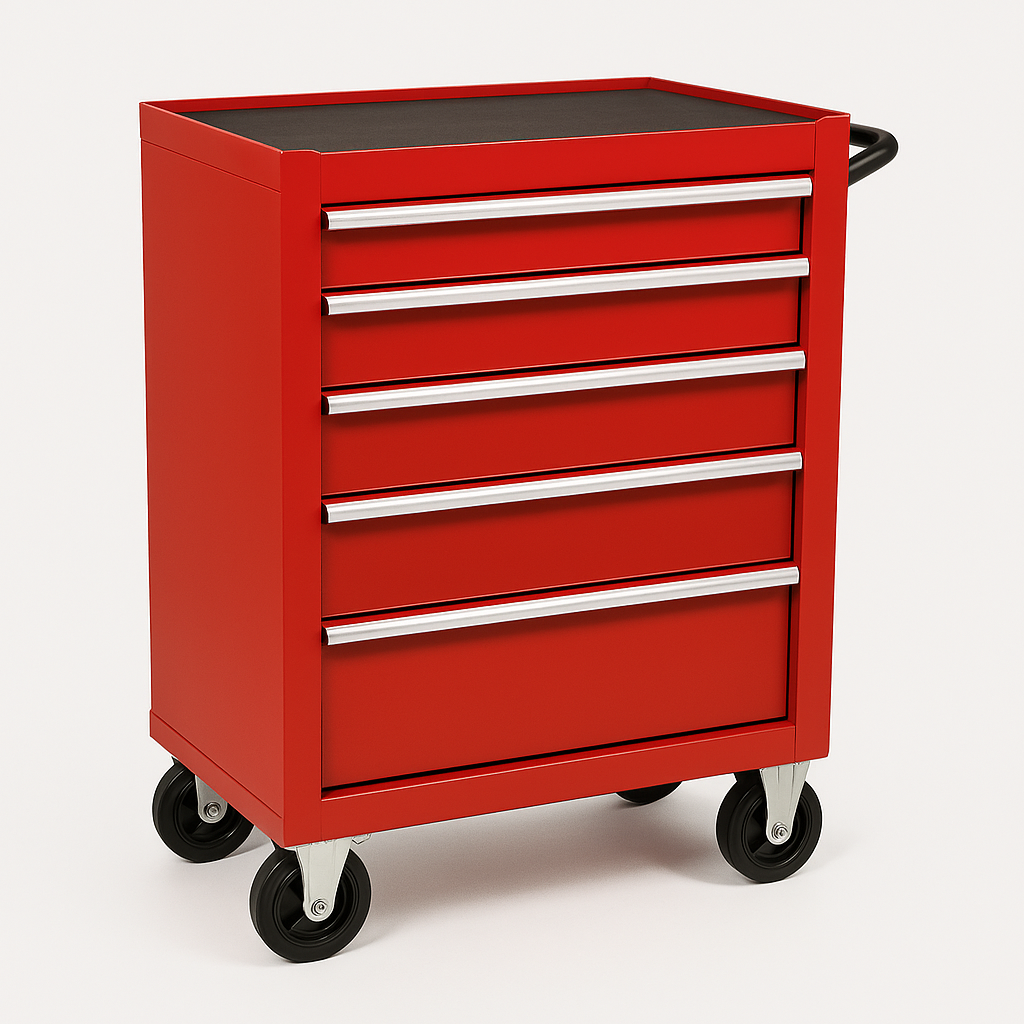 TOOL TROLLEY GED RED 6 DRAWER 218 PCE