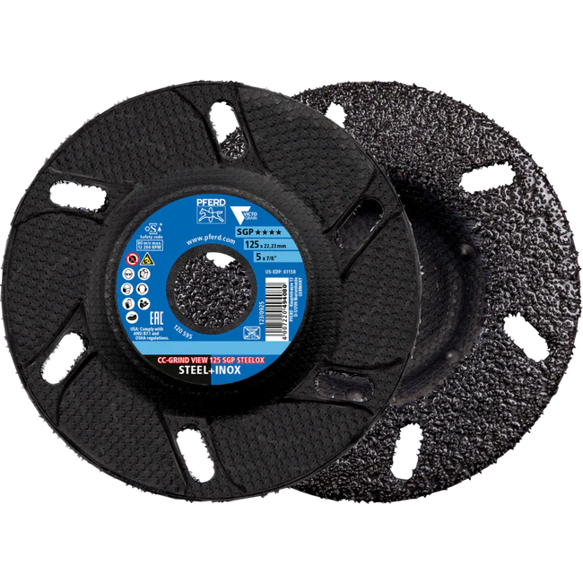 PFERD CC-GRIND VIEW Grinding Disc 125mm SGP STEELOX